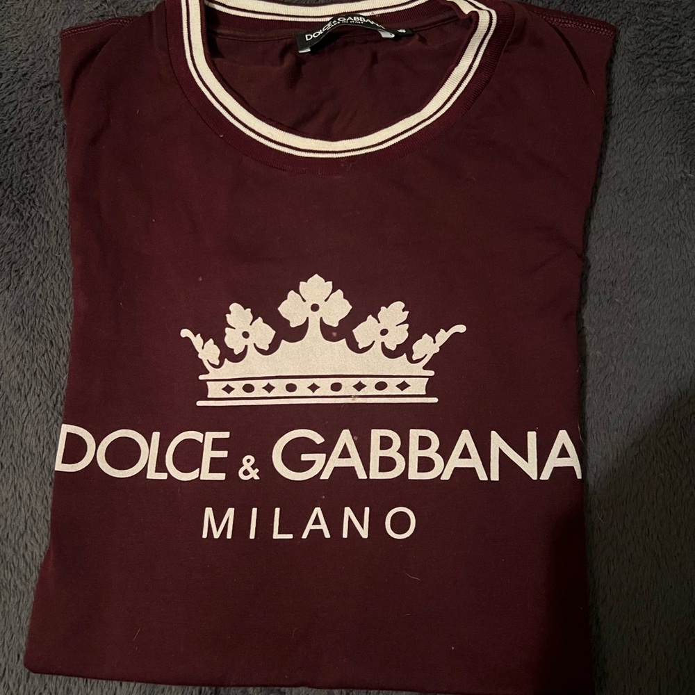 Dolce & Gabbana Burgundy T-Shirt